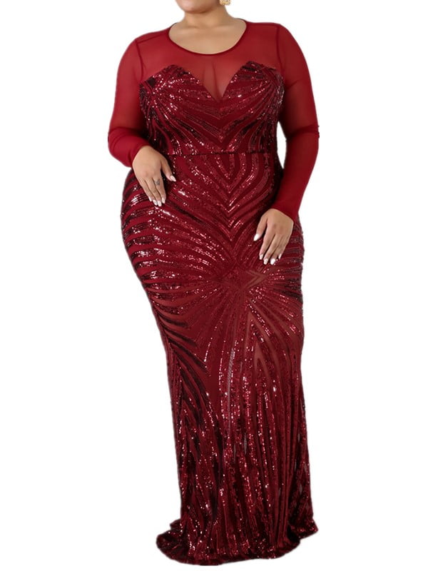 Long Sleeve Evening Party Ball Gown ...
